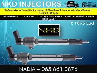 Ford Ranger T6 Diesel Injectors For Sale On Exchange Or To Recon With Warranty