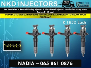 Toyota D4d Diesel Injectors For Sale Or To Recon