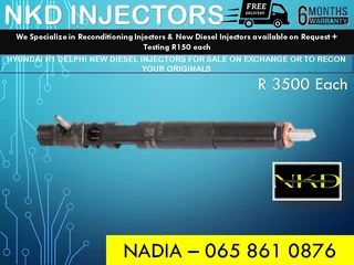 Hyundai H1 Delphi New Diesel Injectors For Sale On Exchange Or To Recon With Warranty