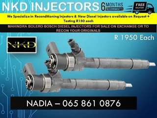 Mahindra Bolero Diesel Injectors For Sale Or To Recon