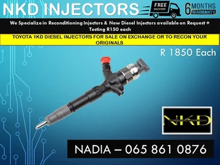 Toyota 1kd Diesel Injectors For Sale On Exchange Or To Recon With Warranty
