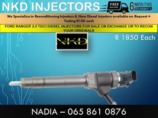 Ford Ranger 3ltdci Diesel Injectors For Sale Or To Recon