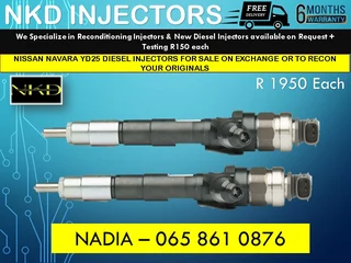 Nissan Navara Yd25 Diesel Injectors For Sale On Exchange Or To Recon With Warranty