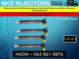 Captiva Delphi Diesel Injectors For Sale On Exchange Or To Recon
