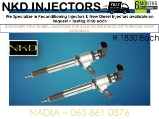 Discovery Tdv8 Diesel Injectors For Sale Or To Recon