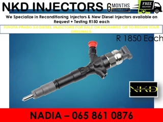 Toyota Prado 3.0 Diesel Injectors For Sale Or To Recon