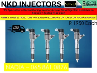 Gwm 2.8l Diesel Injectors For Sale On Exchange With 6 Months Warranty