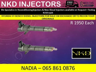 Hyundai H1 (bosch) Diesel Injectors For Sale Or To Recon
