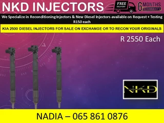 Kia (2500) Diesel Injectors For Sale On Exchange With Warranty