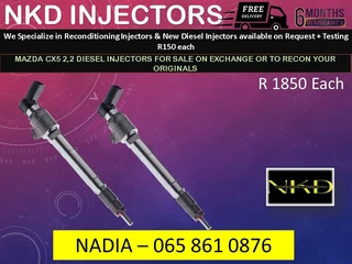 Mazda Cx5 2.2 Bk Diesel Injectors For Sale On Exchange Or To Recon