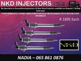 Ford Ranger 3.2 Diesel Injectors For Sale On Exchange Or To Recon With Warranty