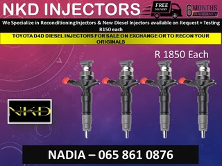 Toyota D4d Diesel Injectors For Sale Or To Recon