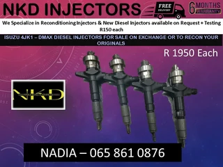 Isuzu 4jk1 - Dmax - Dteq Diesel Injectors For Sale On Exchange Or To Recon With Warranty