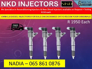 Gwm 2.8l Diesel Injectors For Sale On Exchange With 6 Months Warranty