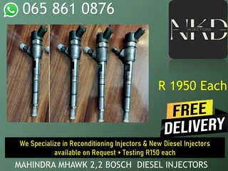 Mahindra Mhawk 2.2 Diesel Injectors For Sale Or To Recon With Warranty
