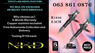 Toyota 2kd Injectors For Sale On Exchange Or Recon