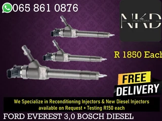 Ford Everest (3.0/bt50) Diesel Injectors For Sale On Exchange Or To Recon With Warranty
