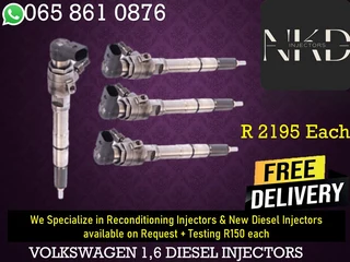 Volkswagen 1.6 Diesel Injectors For Sale Or To Recon With Warranty