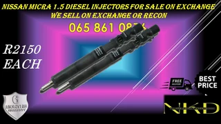 Nissan Micra 1.5 Diesel Injectors For Sale On Exchaneg With 6 Months Warranty