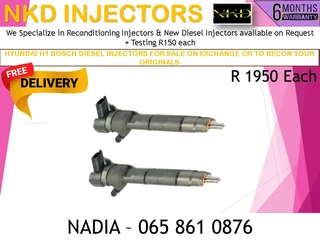 Hyundai H1 (bosch) Diesel Inejtoctors For Sale Or To Recon
