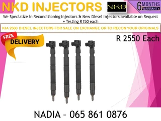 Kia (2500) Diesel Injectors For Sale On Exchange Or To Recon With Warranty