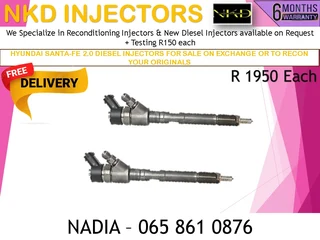 Hyundai Santa Fe 2l Diesel Injectors For Sale On Exchange Or To Recon With Warranty