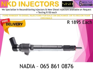 Ford Ranger T6 Diesel Injectors For Sale On Exchange Or To Recon With Warranty