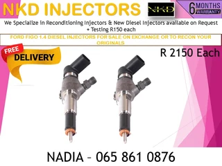 Ford Figo 1.4 Diesel Injectors For Sale On Exchange Or To Recon With Warranty