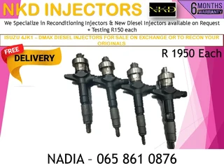 Isuzu 4jk1 - Dmax - Dteq Diesel Injectors For Sale On Exchange Or To Recon With Warranty