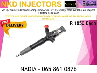 Toyota 1kd Diesel Injectors For Sale On Exchange Or To Recon With Warranty