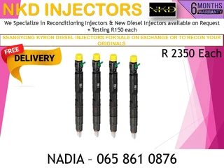 Ssangyong Kyron Diesel Injectors For Sale On Exchange Or To Recon With Warranty