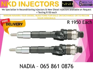 Nissan Navara Yd25 Diesel Injectors For Sale On Exchange Or To Recon With Warranty