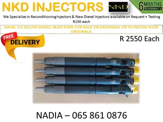 Haval 2.0 Delphi Diesel Injectors For Sale On Exchange Or To Recon With Warranty