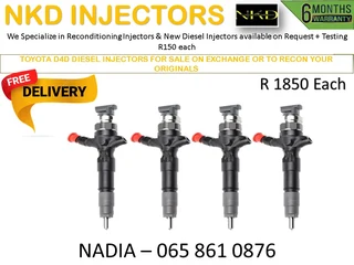 Toyota D4d Diesel Injectors For Sale Or To Recon