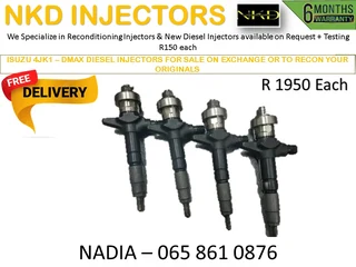 Isuzu Dteq 4jk1 - Dmax - Dteq Diesel Injectors For Sale On Exchange Or To Recon With Warranty