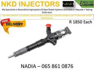 Toyota Prado 3.0 Diesel Injectors For Sale Or To Recon