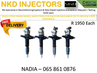 Isuzu Dtec Kb250 Diesel Injectors For Sale On Exchange Or To Recon With Warranty