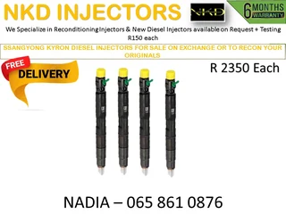 Ssangyong Kyron Diesel Injectors For Sale On Exchange Or To Recon With Warranty