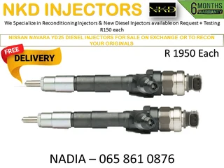 Nissan Navara Yd25 Diesel Injectors For Sale On Exchange Or To Recon With Warranty