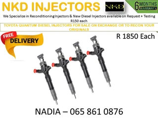Toyota Quantum Diesel Injectors For Sale Or To Recon