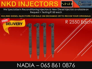 Kia (2500) Diesel Injectors For Sale On Exchange Or To Recon With Warranty