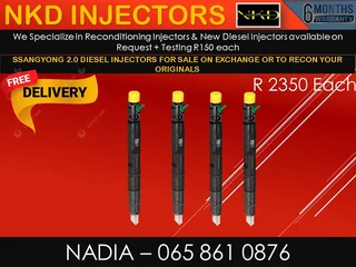 Ssangyong 2l Diesel Injectors For Sale Or To Recon