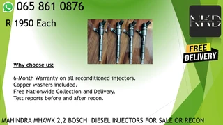 Mahindra Mhawk 2.2 Diesel Injectors For Sale Or Refurbish Your Own