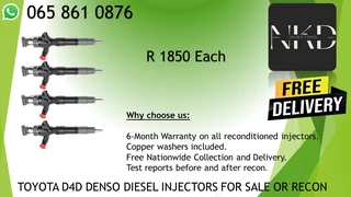 Toyota D4d Diesel Injectors For Sale Or Recon