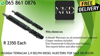 Hyundai H1 Bosch Diesel Injectors For Sale Or Recon With 6 Months Warranty