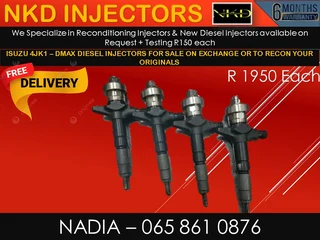 Isuzu 4jk1 - Dmax - Dteq Diesel Injectors For Slae On Exchange Or To Recon With Warranty