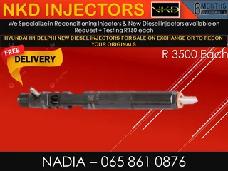 Hyundai H1 Delphi New Diesel Injectors For Sale On Exchange Or To Recon With Warranty