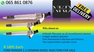 Ford Ranger 2. 2 diesel injectors for sale on exchange or recon
