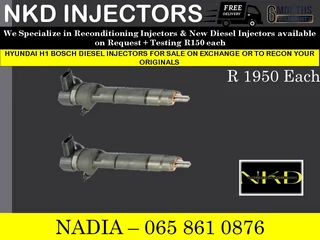 Hyundai H1 Diesel Injectors For Sale Or To Recon