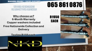 Mahindra diesel injectors for sale on exchange or recon